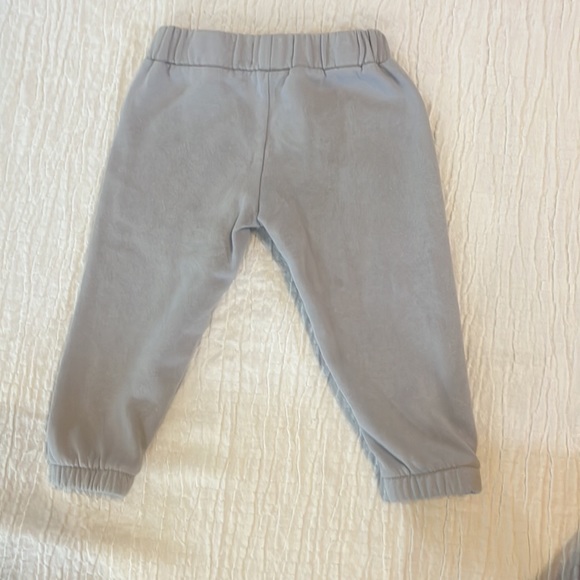 2T outfit set red long sleeve tee with deer gray pants and navy vest 3 piece set - Picture 7 of 8